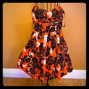 Floral Summer Dress Tulle “Petticoat” A-Line Dress